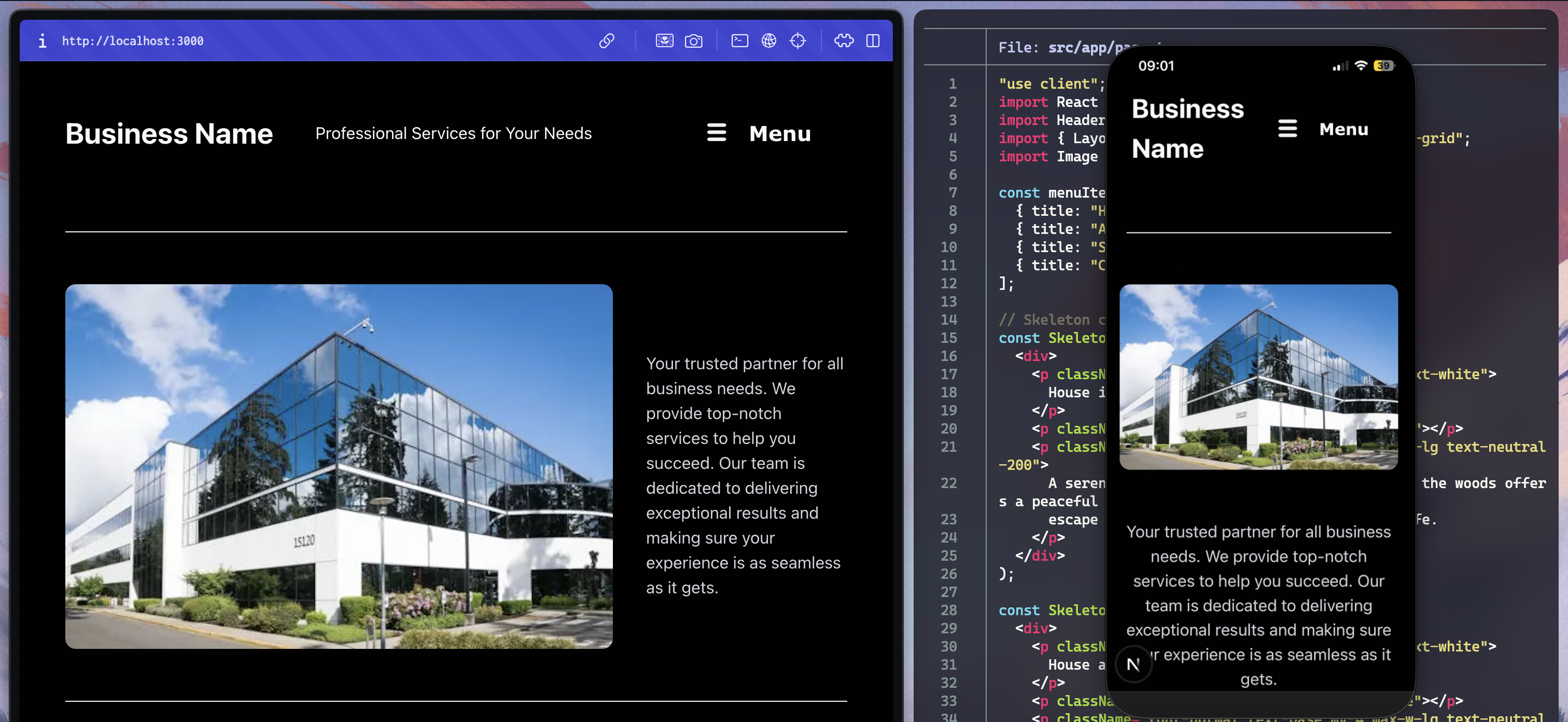 Business Template Preview
